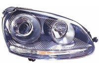Headlight right with indicator XENON D2S+H7 5894986 Van Wezel