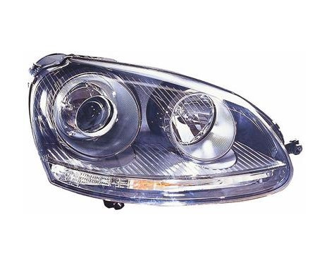 Headlight right with indicator XENON D2S+H7 5894986 Van Wezel