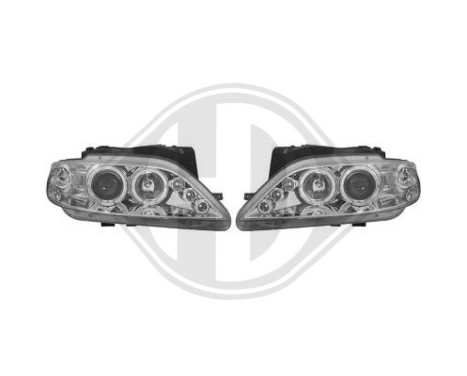 Headlights suitable for Citroen Xsara 1997-2000 Chrome Angel Eyes 4070480 Diederichs, Image 3