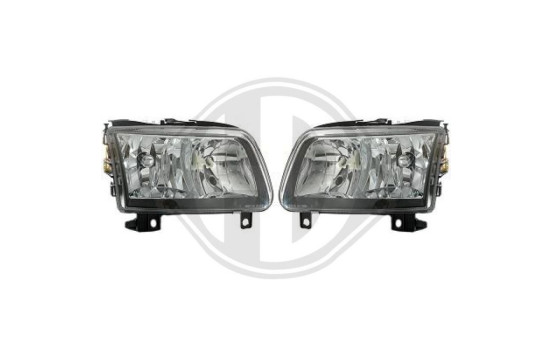 Headlights suitable for Volkswagen Polo 6N2 99-01 Black 2204280 Diederichs, Image 2