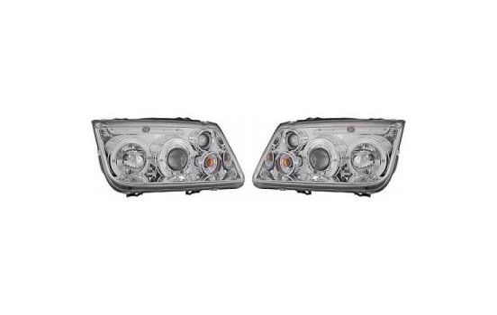 Headlights Volkswagen Bora 99-05 Chrome + Halo/FogLight 53907 Diederichs