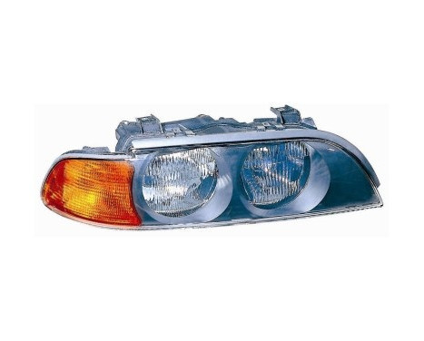 Right headlight with flashing light Until -9/00 ORANGE H7+HB3 0639962 Van Wezel