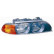 Right headlight with flashing light Until -9/00 ORANGE H7+HB3 0639962 Van Wezel, Thumbnail 2
