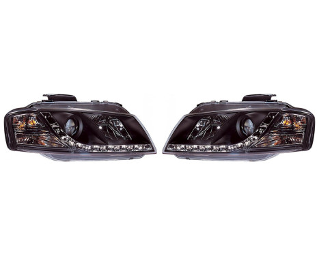Set headlights DRL-Look suitable for Audi A3 8P 2003-2008 - Black