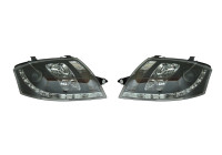 Set headlights DRL-Look suitable for Audi TT 8N 1999-2005 - Black
