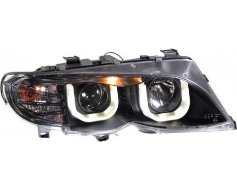 Set headlights DRL-Look suitable for BMW 3-Series E46 Sedan/Touring 2002-2005 - Black - i, Image 2