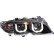 Set headlights DRL-Look suitable for BMW 3-Series E46 Sedan/Touring 2002-2005 - Black - i, Thumbnail 2
