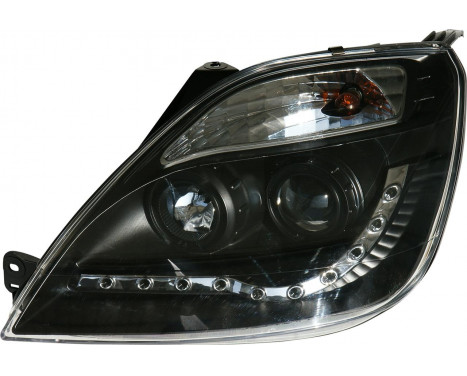 Set headlights DRL-Look suitable for Ford Fiesta VI 2002-2008 - Black - incl. Motor, Image 2