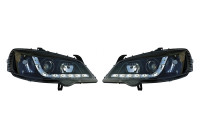 Set headlights DRL-Look suitable for Opel Astra G 1998-2003 - Black