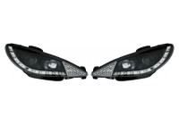 Set headlights DRL-Look suitable for Peugeot 206 2002- incl. GTi 1999- - Black