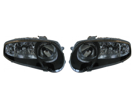 Set headlights suitable for Alfa Romeo 147 -2005 - Black/Clear