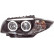 Set headlights suitable for BMW 1-Series E81/E87 2004-2011 - Black - incl. Angel-Eyes, Thumbnail 2