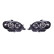 Set headlights suitable for Citroën Saxo 2000-2003 - Black - incl. Angel-Eyes