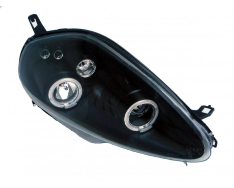 Set headlights suitable for Fiat Grande Punto 2005-2008 - Black - incl. Angel-Eyes, Image 2