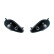 Set headlights suitable for Fiat Grande Punto 2005-2008 - Black - incl. Angel-Eyes