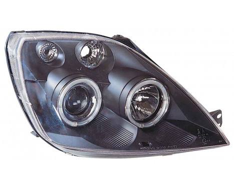 Set headlights suitable for Ford Fiesta V 2002-2008 - Black - incl. Angel-Eyes, Image 2