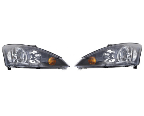 Set headlights suitable for Ford Focus I Facelift 2001-2004 - Black/Clear