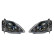 Set headlights suitable for Honda Civic HB 2001-2005 - Black