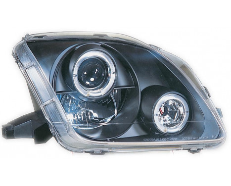 Set headlights suitable for Honda Prelude 1997-2001 - Black - incl. Angel-Eyes, Image 2