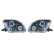 Set headlights suitable for Honda Prelude 1997-2001 - Black - incl. Angel-Eyes