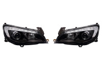 Set headlights suitable for incl. DRL Opel Astra J 5-doors 2009-2015 - Black - incl. Motor