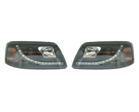 Set headlights suitable for incl. DRL Volkswagen T5 2003-2010 - Black
