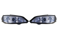 Set headlights suitable for Opel Astra G 1998-2003 - Chrome - incl. Angel-Eyes - Type 2