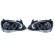 Set headlights suitable for Opel Corsa C 3/5-door 2000-2004 - Black - incl. Angel-Eyes