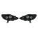 Set headlights suitable for Peugeot 107 2005-2014 - Black - incl. Angel-Eyes