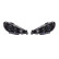 Set headlights suitable for Peugeot 206 1998-2002 excl. GTi - Black - incl. Angel-Eyes