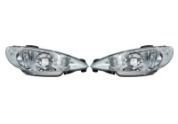 Set headlights suitable for Peugeot 206 2002- incl. GTi 1999- - Clear