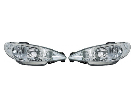 Set headlights suitable for Peugeot 206 2002- incl. GTi 1999- - Clear