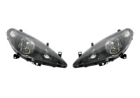 Set headlights suitable for Peugeot 307 2001-2005 - Black
