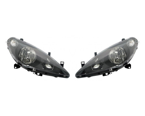 Set headlights suitable for Peugeot 307 2001-2005 - Black
