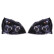 Set headlights suitable for Renault Clio II Facelift 2001-2005 - Black - incl. Angel-Eyes
