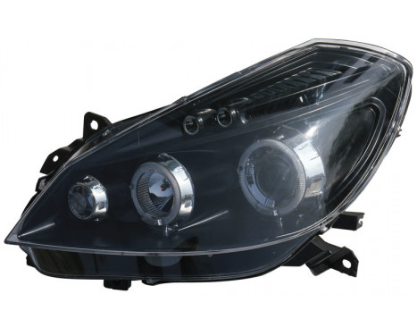 Set headlights suitable for Renault Clio III 2005-2007 - Black - incl. Angel-Eyes, Image 2