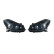 Set headlights suitable for Renault Clio III 2005-2007 - Black - incl. Angel-Eyes