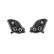 Set headlights suitable for Suzuki Swift II 2005-2010 - Black - incl. Angel-Eyes
