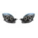 Set headlights suitable for Toyota Yaris II 2006-2011 - Black - incl. Angel-Eyes