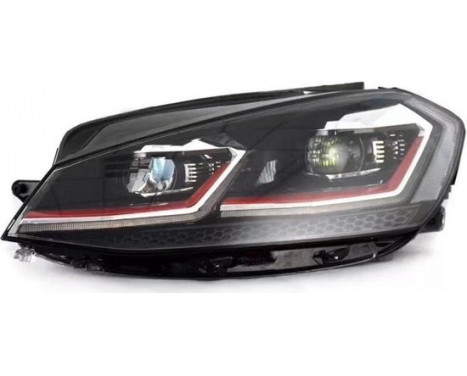 Set LED Headlights suitable for Volkswagen Golf VII Facelift (7.5) 2017- - Black/Red - incl. DRL, Image 2