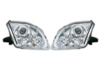 Set of headlights suitable for Honda Prelude 1997-2001 - Chrome - incl. Angel-Eyes