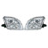 Set of headlights suitable for Honda Prelude 1997-2001 - Chrome - incl. Angel-Eyes