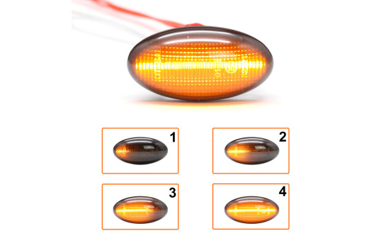 Set LED Side Indicator Lights suitable for Toyota Aygo 2005-2014 & 2014- / Proace 2013- - Smoke Gray - inc, Image 7