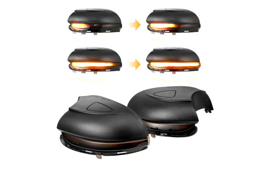 Set LED Side Mirror Indicators - Volkswagen Golf VI 2008-2012 & Touran 2010-2015 - Smoke - incl.