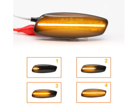 Set LED Side Turn Signals suitable for - suitable for Peugeot Miscellaneous - Smoke - incl. Dynamic Running, Image 5