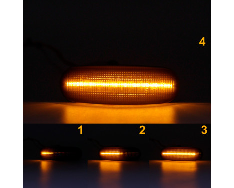 Set of LED side indicators suitable for Abarth/Fiat various models - Smoke gray - incl. Dynamic Runni, Image 7