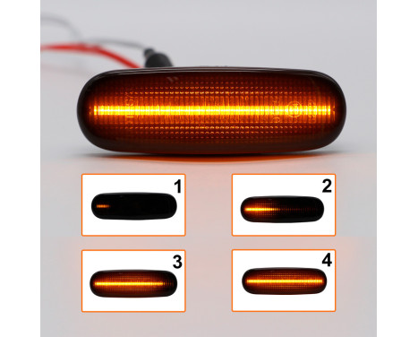 Set of LED side indicators suitable for Abarth/Fiat various models - Smoke gray - incl. Dynamic Runni, Image 8