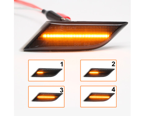 Set of LED side indicators suitable for Volkswagen Transporter T6.1 2020-2022 - Smoke gray - incl. Dyna, Image 8