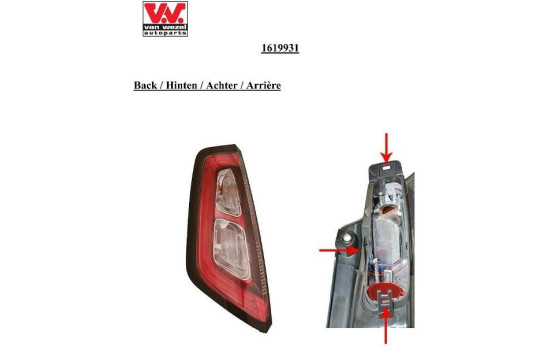 Combination Rearlight 1619931 Van Wezel, Image 2