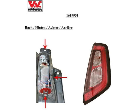 Combination Rearlight 1619932 Van Wezel, Image 2